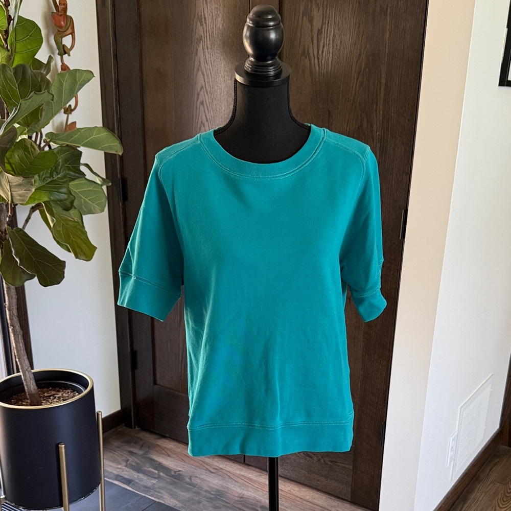 J. Crew Teal Short Sleeve Women's Top